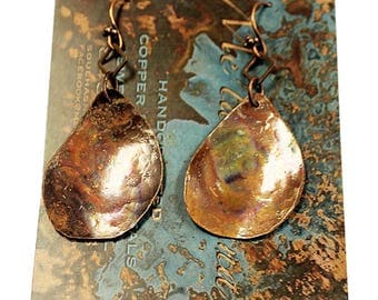 Handcrafted Hammered Copper Earrings