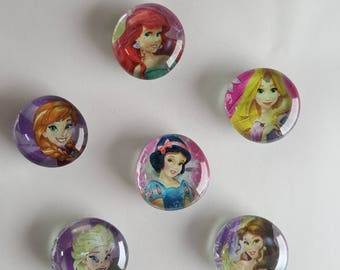 Set of 6 Princess Bubble Magnets