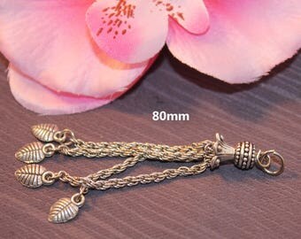 Silver pendant charm 4 chains 80mm model 3