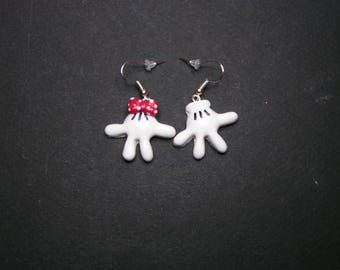 Tiny hand in polymer clay earrings