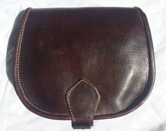 Hobo satchel shoulder 100% leather color Brown (dark Burgundy)