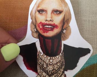Lady Gaga As The Vampire Countess American Horror Story Sticker Or Magnet