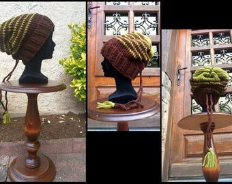 Tightened Hat green and Brown
