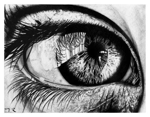 Window to The Soul Eye Drawing