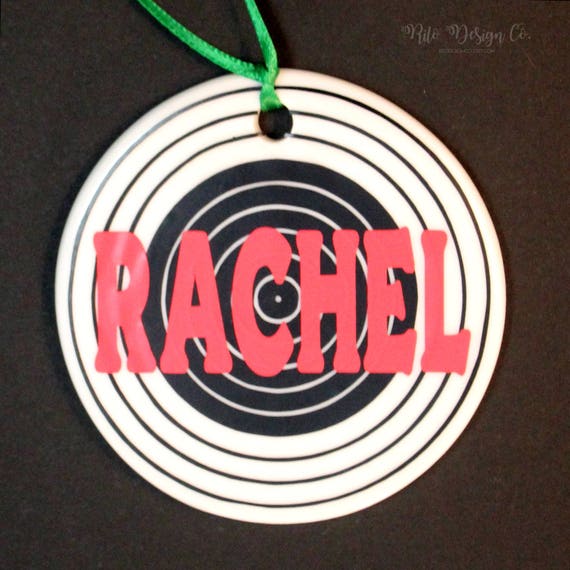 Personalized Black Bullseye Ornament