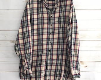 Abercrombie & Fitch Plaid Flannel The Big Shirt Big and Tall Mens Size Medium
