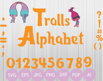 trolls font etsy