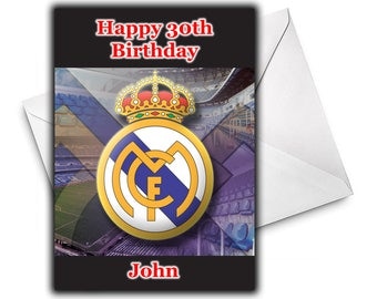 Luxury 22 Real Madrid Happy Birthday Card