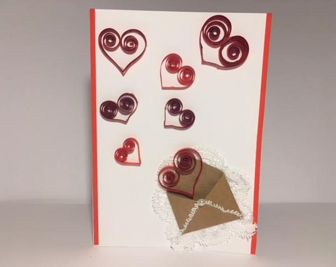 Handmade Quilling Card with Heart.