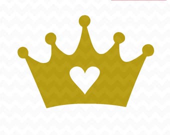 Free Free 100 Princess Crown With Heart Svg SVG PNG EPS DXF File