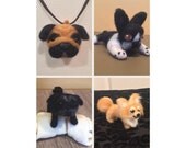 Custom 3D Pet Portrait - 4" Needle Felt Dog