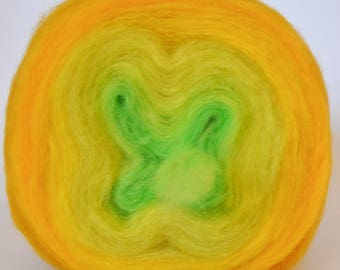 NEW GROWTH- Self Striping Spontaneous Spinning Roving Bullseye Bump - (5.6 oz. center-pull bump)