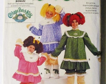 30% OFF SALE 1980s Sewing Pattern Butterick 6919 Girls Cabbage Patch Costume Pattern Soft Sculpture Legs Hand Size L Uncut