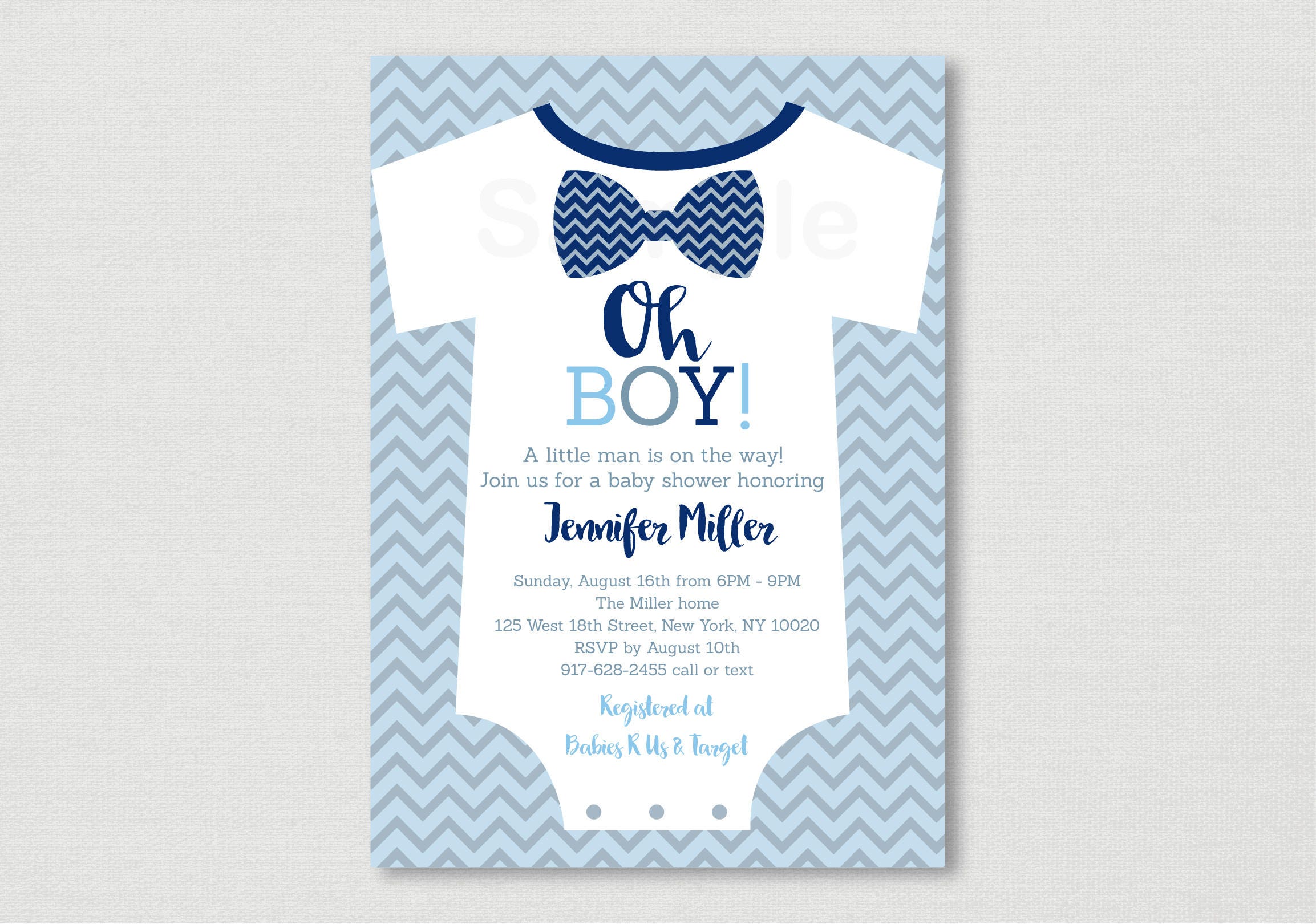 Printable Onesie Baby Shower Invitations 8