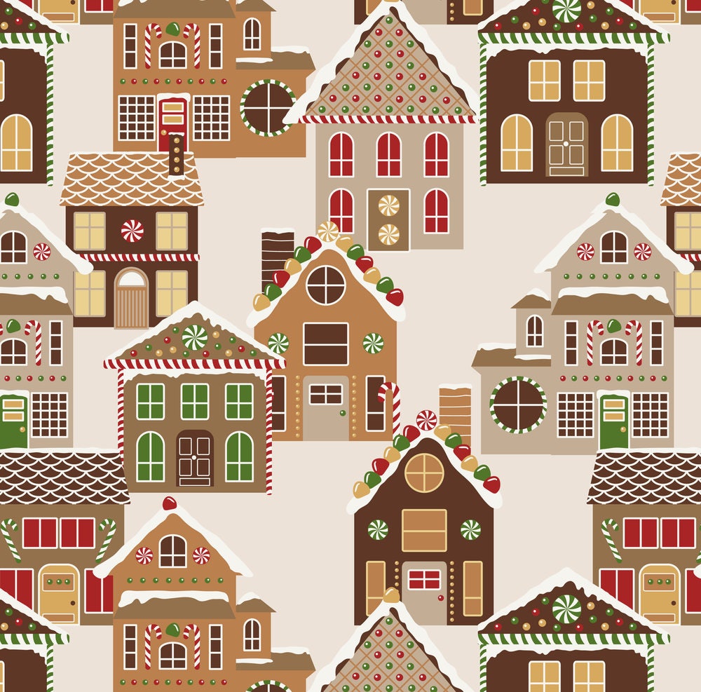 Gingerbread House Fabric Gingerbread Village By Diseminger