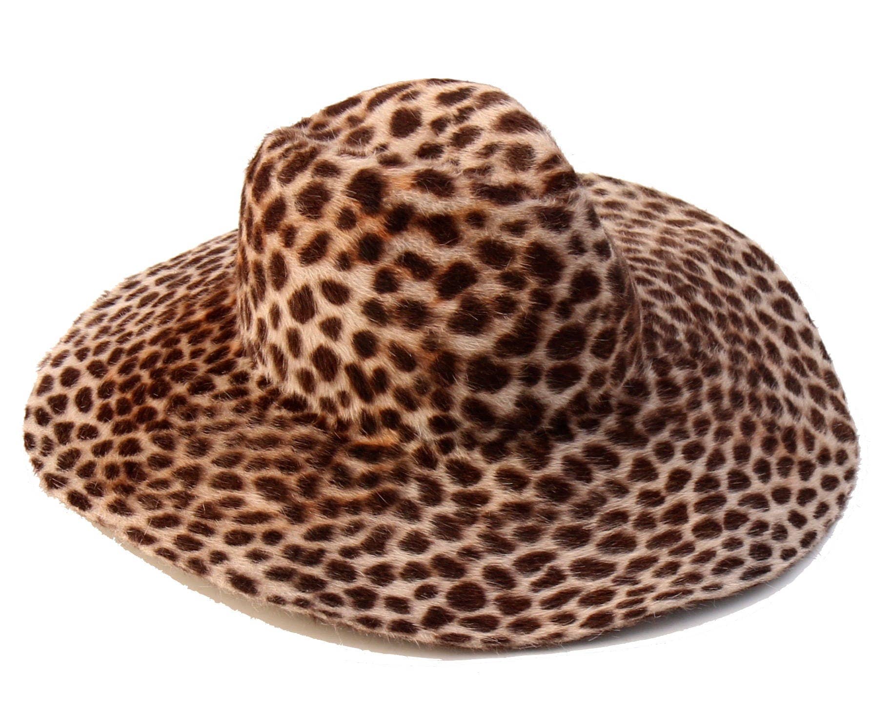 Wide Brimmed Hat Women's Floppy Fall Hat Animal Print