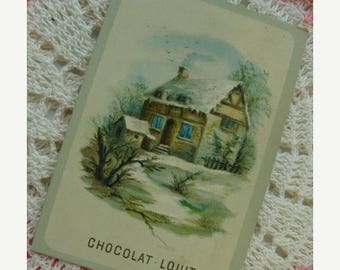 ONSALE Antique French Chocolat Paris Trading Card