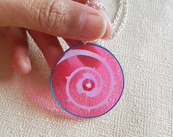 Steven Universe Rose Quartz Shield Pendant, steven universe jewelry, rose shield, steven's shield necklace, fandom jewelry