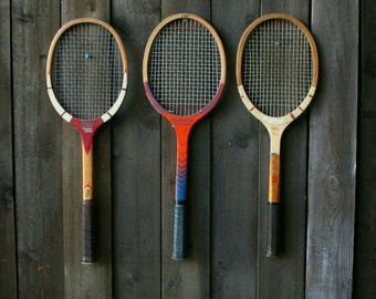 Choose A Vintage Tennis Racket Sold Separately Or Set of Three Vintage From Nowvintage on Etsy