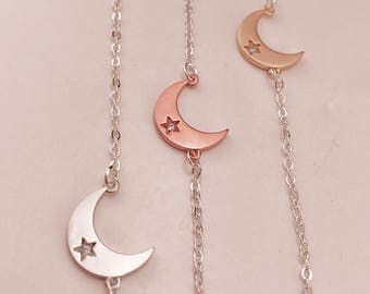Best friend sun moon star necklaces his and hers best friend