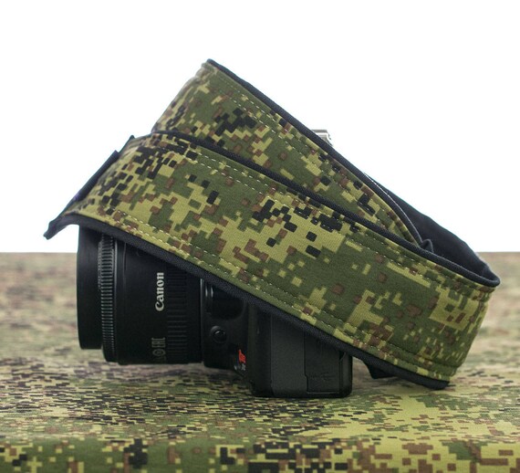 Items similar to Camera Strap, Camo, Fits dSLR or SLR Camera, Pocket ...
