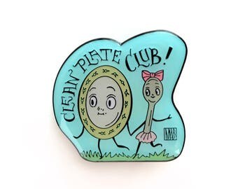 Clean Plate Club - Limited Edition enamel pin by Mab Graves