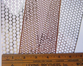 3 yards POLKA DOT stencil material - scrim - 4mm 5mm, 8mm holes - sequin waste - 1 yard each in THREE sizes - punchanella, punchinella