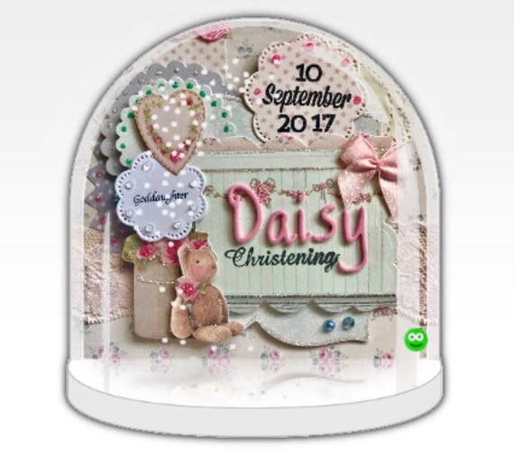 Snow globe Christening keepsake baptism gift Personalised