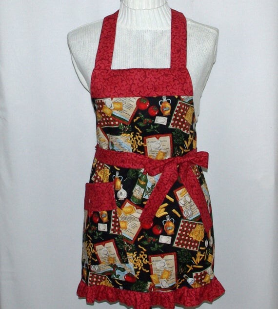 Italian Apron Womans Petite Size Full Taste of Italy