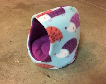 PREMADE Enclosed Fleece Cuddle Cup for Guinea Pig Hedgehog Rat Small Animals