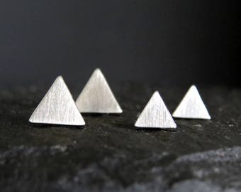 triangle studs / simple triangle earrings / small studs / stainless steel earrings / minimalist earrings