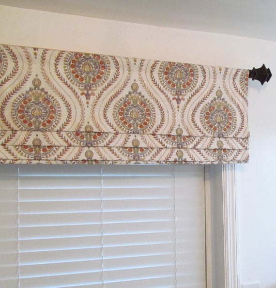 Faux Roman Shade Lined Mock Valance Carole Fabrics Once Again