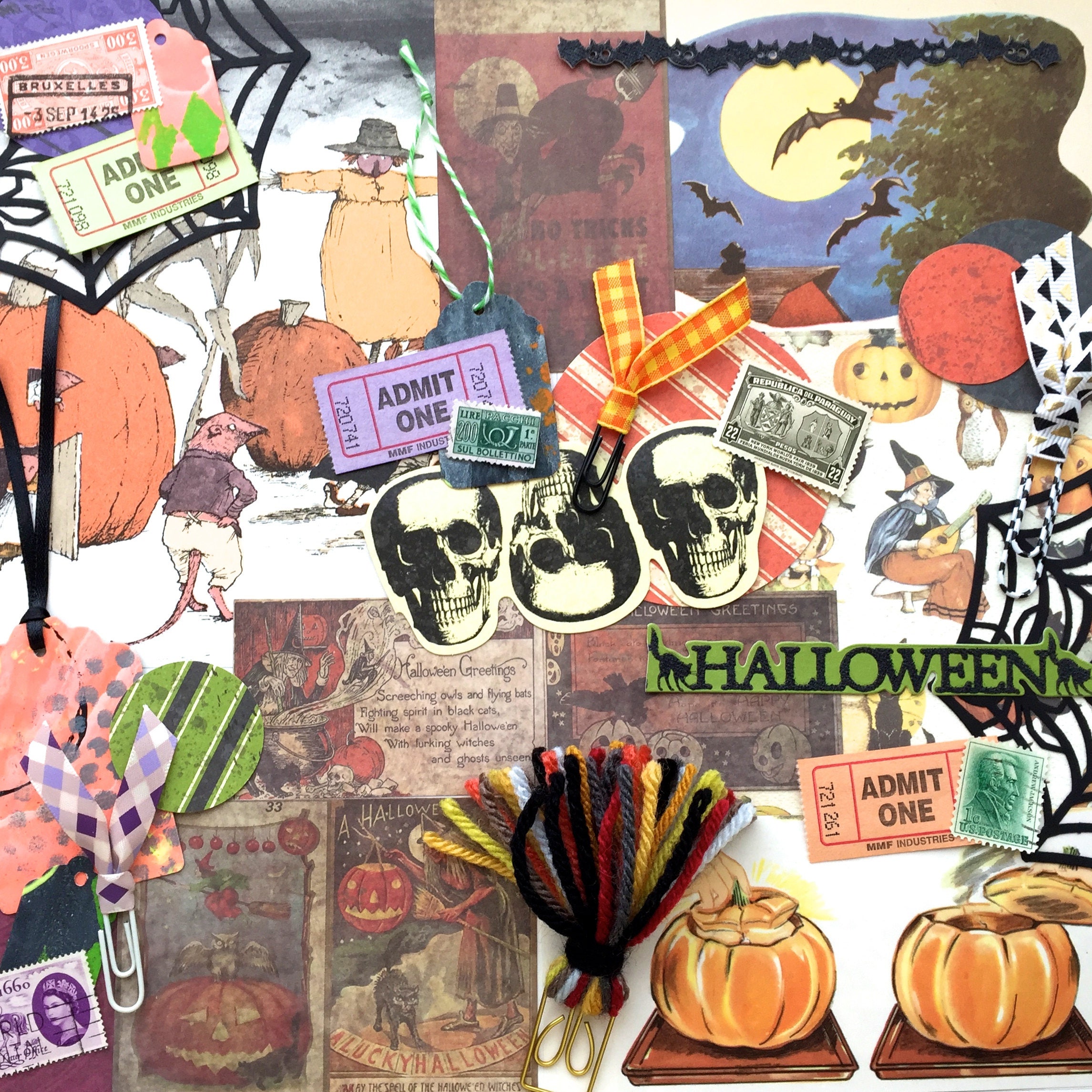 Ephemera Pack / Halloween / 30 Pieces / Vintage