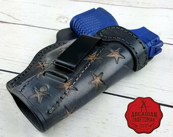 Springfield XDs IWB Pistol Holster, CCW, Inside Waist Band Holster, Custom sizes available, leather holster