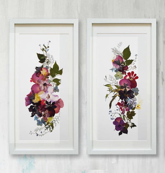 Set of 2 prints plant art Botanical print set Floral art