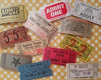 Vintage movie ticket | Etsy