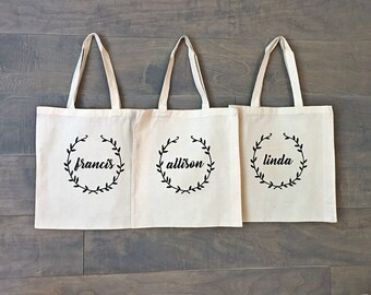 Bridesmaid Tote - Personalized Tote Bag - Bridesmaid Gift - Monogrammed Tote - Bridesmaid Bag - Teacher Gift - Birthday - Wedding Tote Bag