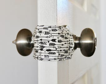 Quiet Cupid Door Silencer, Door Jammer, Nursery Door Silencer, Door cushion, Door latch cover, baby shower gift, PATENTED LATCHY CATCHY