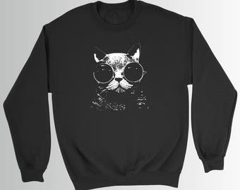 Cat Sweatshirt - Cat Shirt - Cats - Funny Cat Shirt - Oversized Sweatshirt