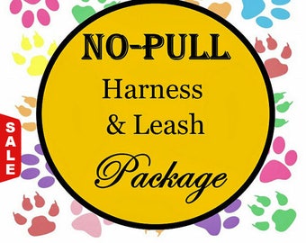 Sale - 50% Off No Pull Harness & Leash Package - Dog Harness Set - Available in all Dog Collar Listings - Fabric name