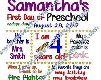 First Day of School SVG - File for school day sign - Silhouette Cameo Cricut cut file