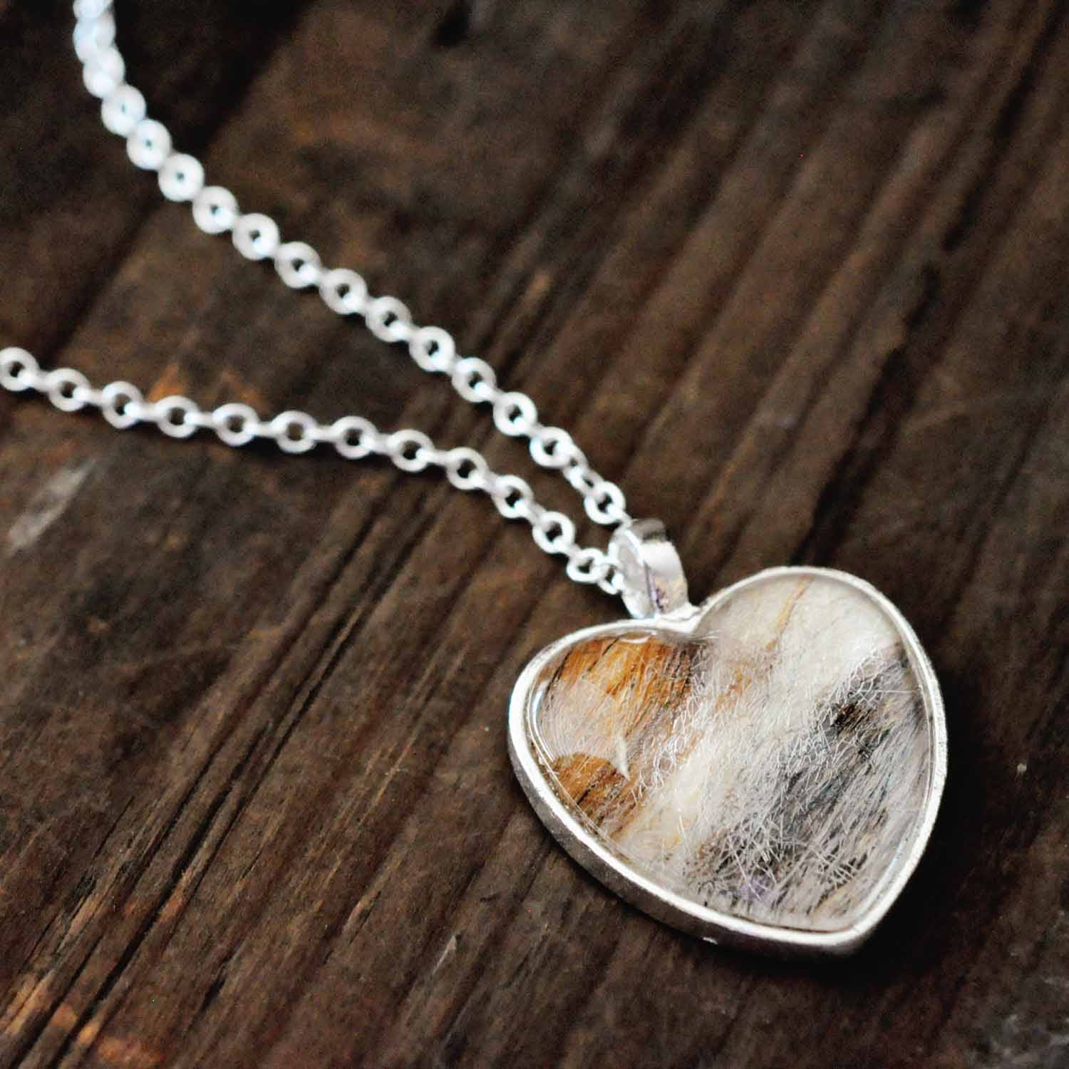 Pet Hair Necklace Dog Jewelry Lover Gifts Custom Cat Pet Hair Necklace Dog Jewelry Lover Gifts Custom Cat Charm Loss Gift
