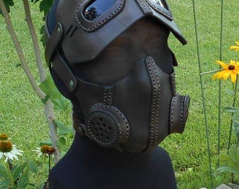 MADE TO ORDER Leather Mask Dieselpunk Steampunk Aether Pirate 5 masks in 1