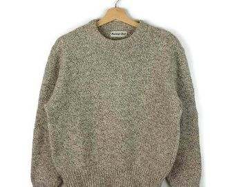 Vintage Oatmeal/White Marled Wool Sweater from 1980's*