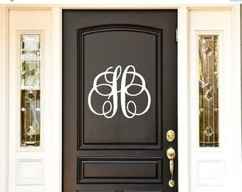 CLEARANCE SALE Front Door Decoration, Front Door Decor, Front Door Monogram, Wall Decal, Monogram, Front Door Sign - Front Door Decor, Wall