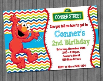 FLASH SALE Elmo Invitation