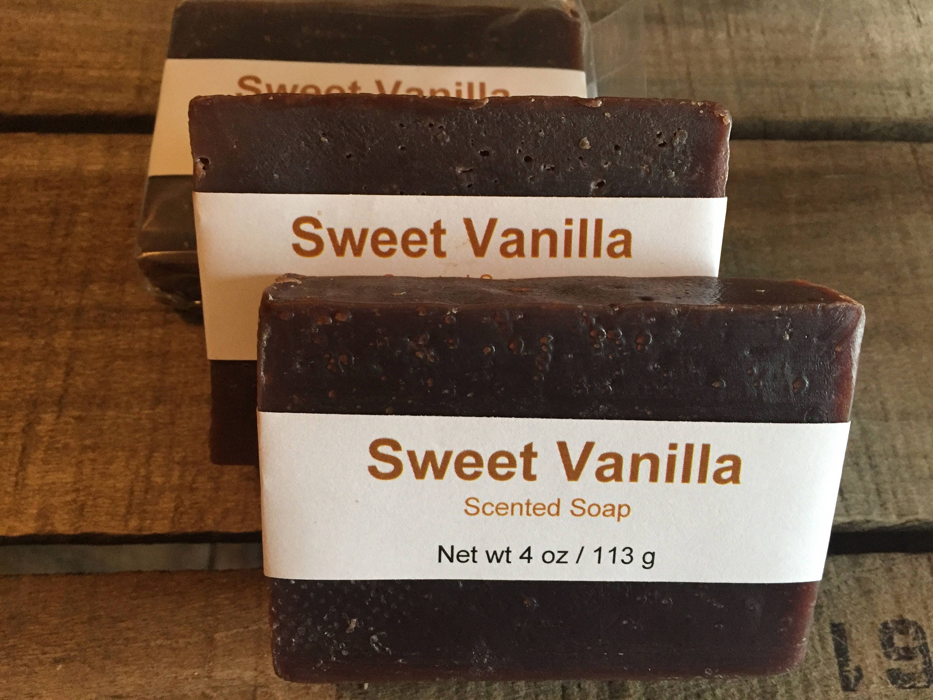 Sweet Vanilla Scented Cold Process Soap with Shea Butter