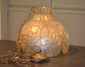 Capiz Shell Swag Lamp