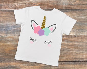 Unicorn face shirt | Etsy