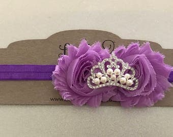Princess Inspired Headband-purple princess headband-pink princess headband-birthday headband-princess birthday headband-princess party
